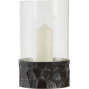 Akola Black and Gold Large Hurricane Candle Holder