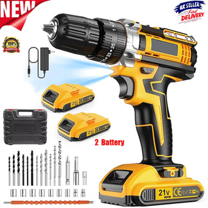 21V Cordless Drill Driver Set with 2 Batteries