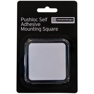 Showerdrape Pushloc Self Adhesive Mounting Square Clear