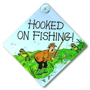 Something Different Hooked On Fishing Window Sign