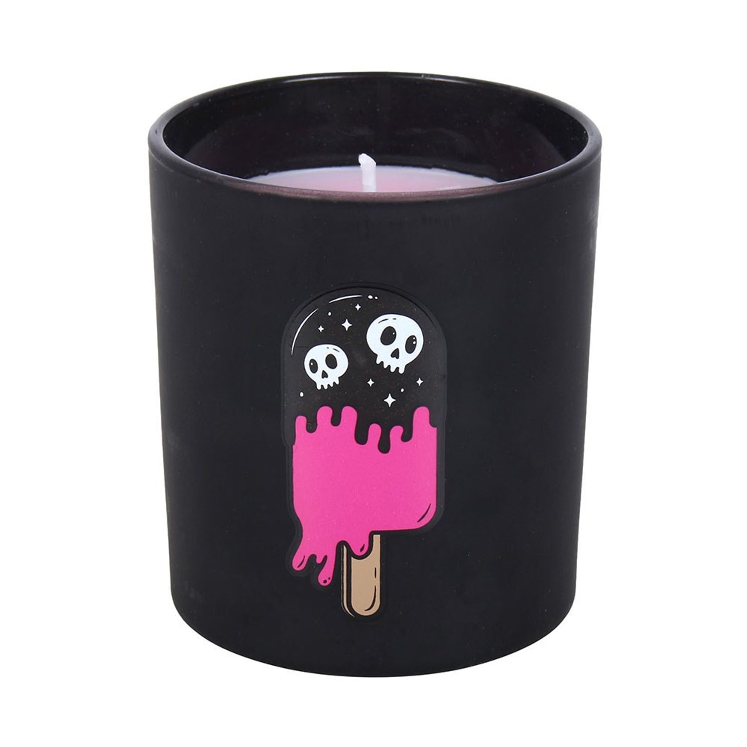 Something Different Cherry & Vanilla Scented Candle - Black/Pink