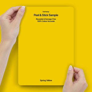 Hemway Interior Paint Sample, Spring Yellow, Peel & Stick Swatch