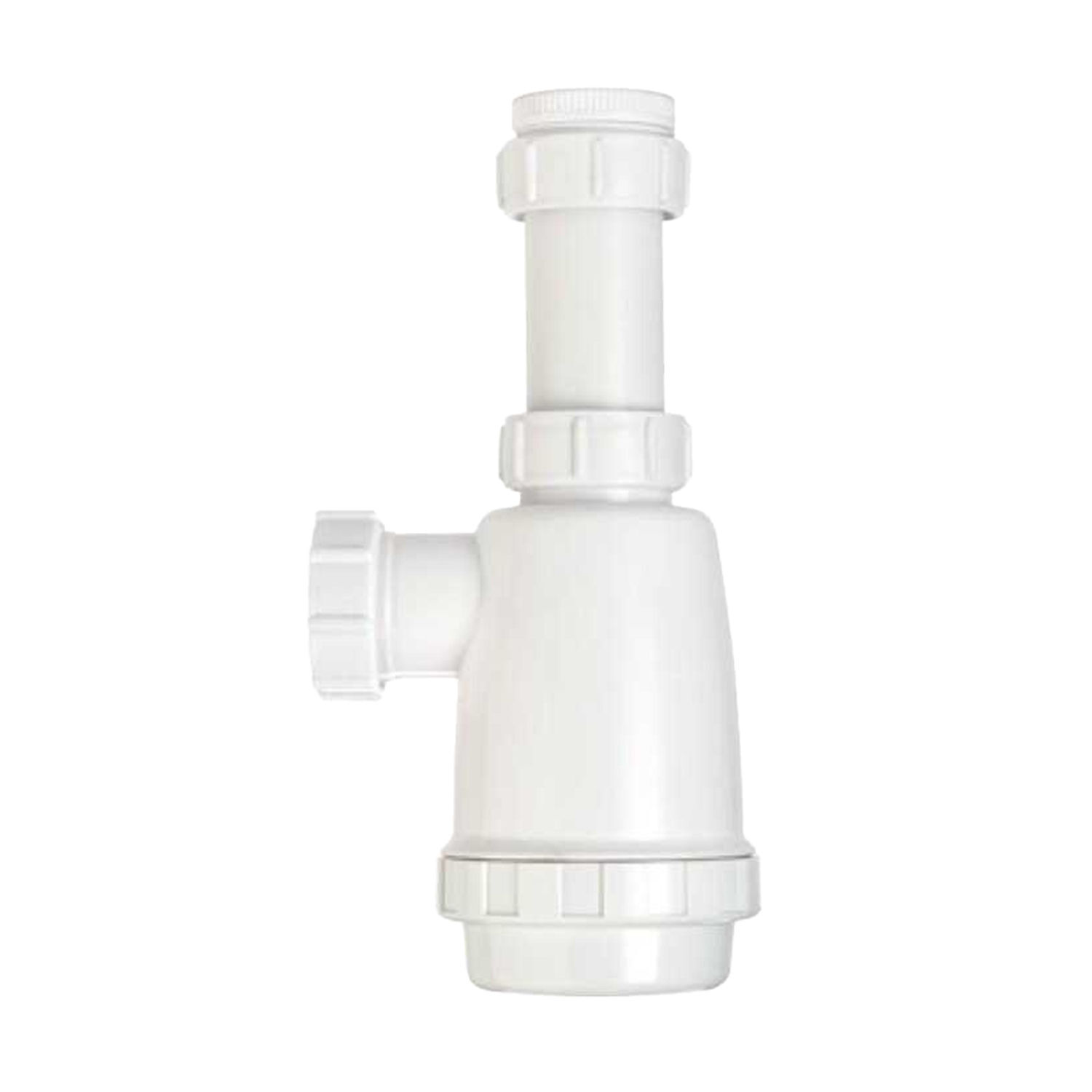 Securplumb Telescopic Waste Bottle Trap - White