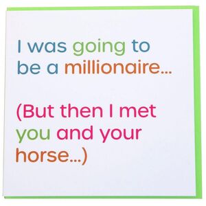 Gubblecote Millionaire Wordy Greetings Card