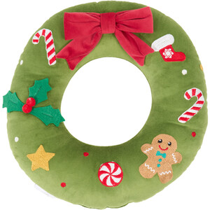 Christmas Bow Wreath Cushion