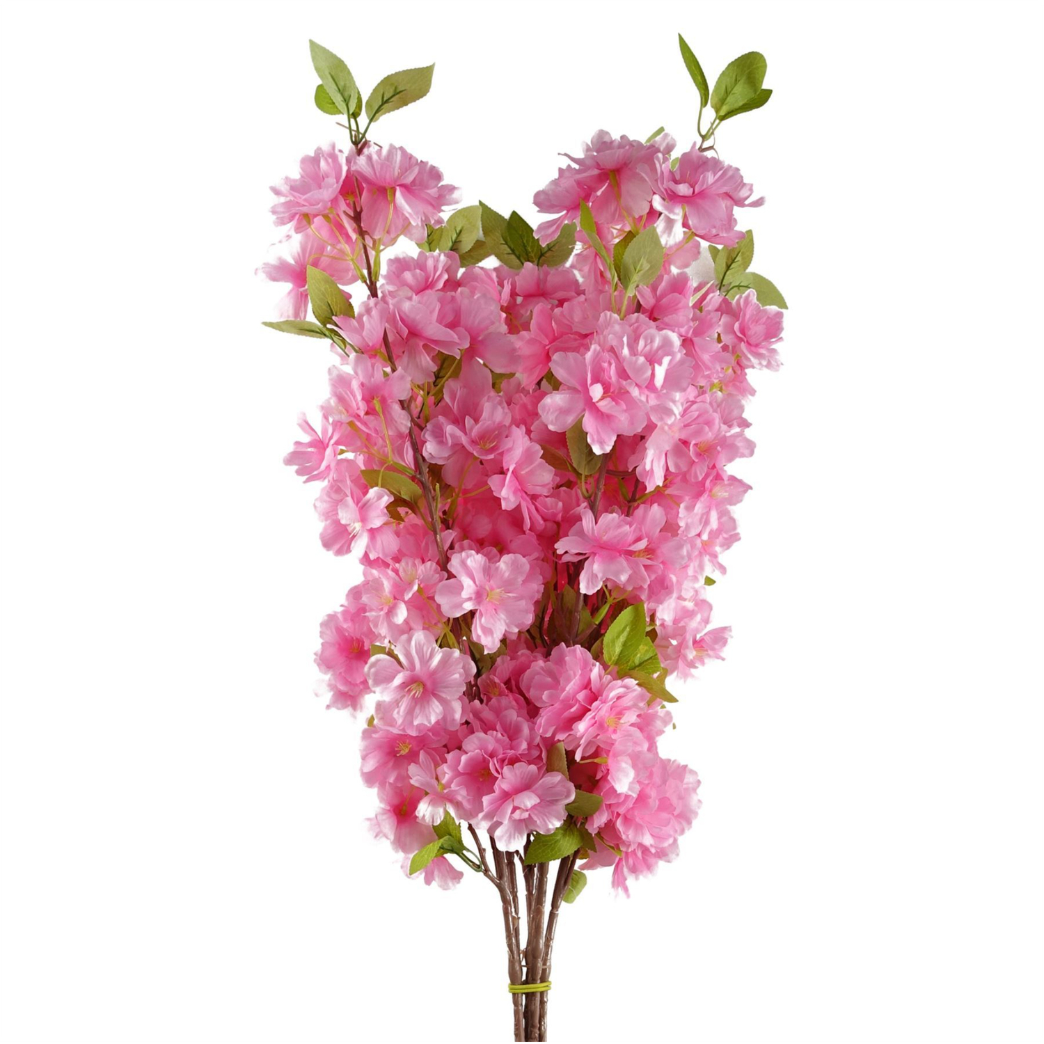 Pack Of 6 Artificial Blossom Silk Flower Stems - Pink