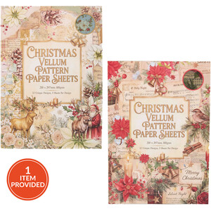 Christmas Vellum Pattern Paper Sheets