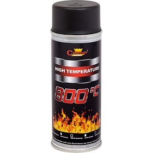 400 mL Black RAL 9011 Heat-Resistant Enamel Spray Paint Silicone-Based Up to 800 C
