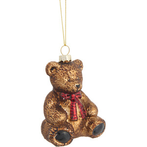 Festive Hanging Teddy Bear Decoration