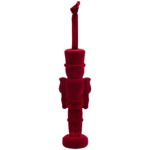 Pack of 4 Flocked Nutcracker Decorations
