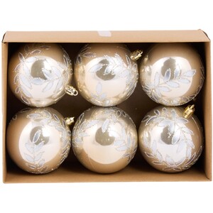 Pack of 6 Shiny Baubles