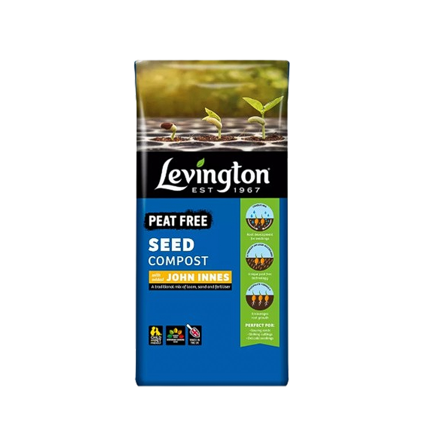 Levington Peat Free Seed Compost With John Innes - Neutral