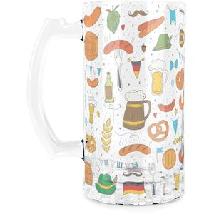Oktoberfest Glass Tankard Stein