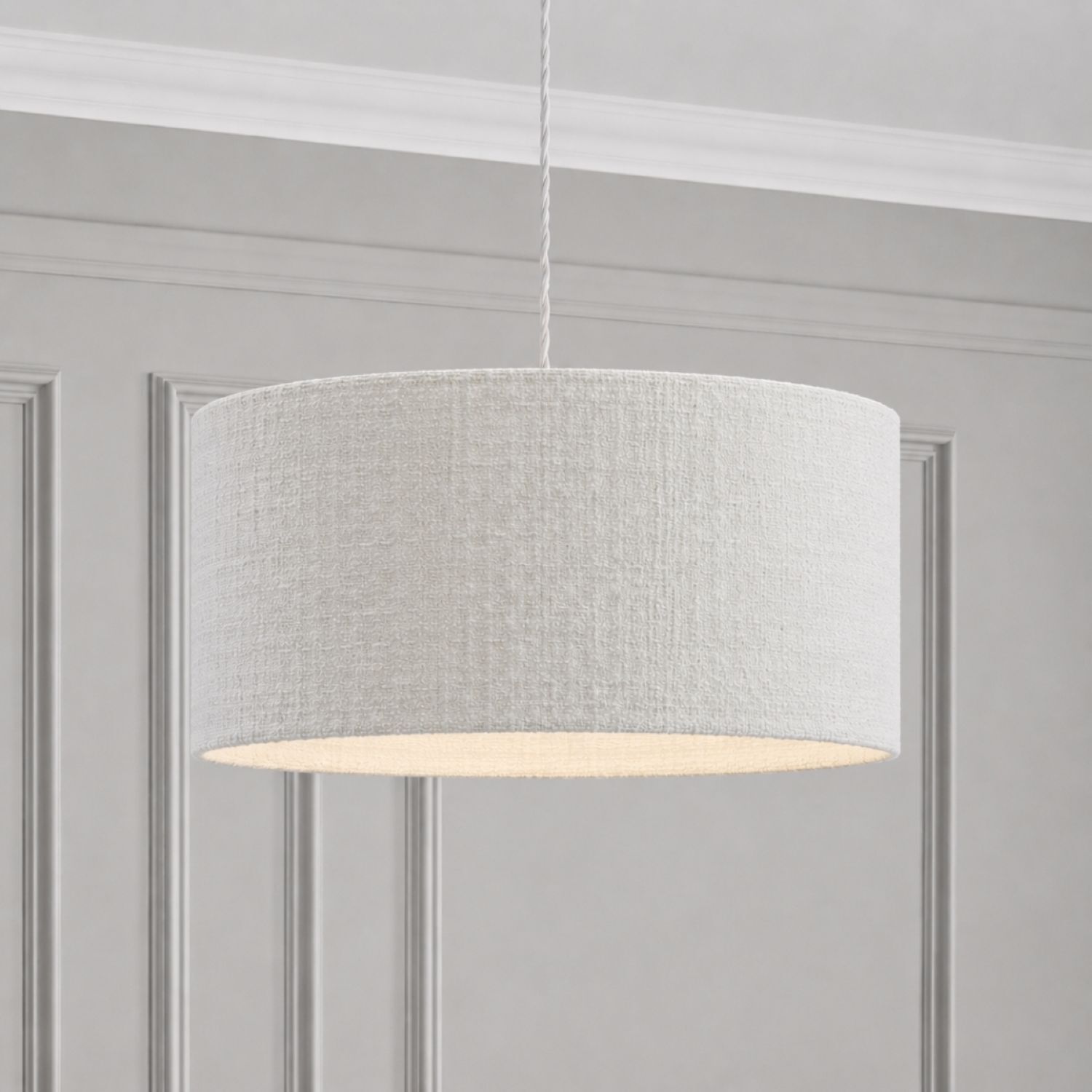 CGC Lighting Indoor Ceiling Lampshade Large Bedroom Dining Room Lounge (Messina White 45cm) - Image 2