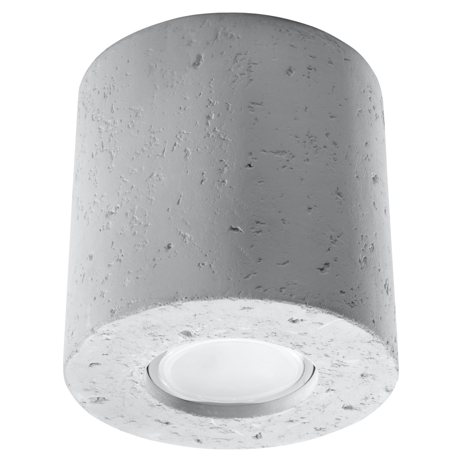 Sollux Orbis Concrete Ceiling Light - Grey - GU10 Fitting - 10cm Diameter - Image 3