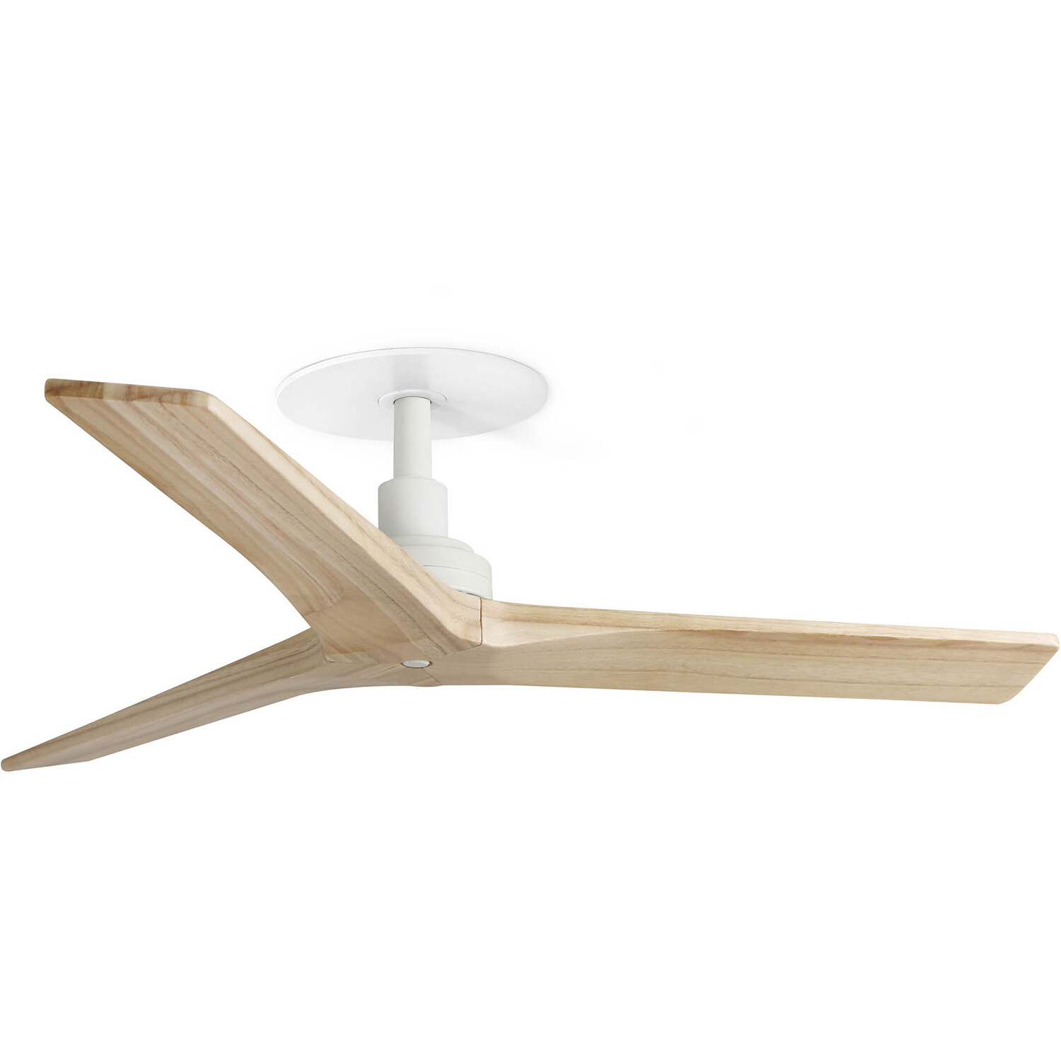 Klim Recessed Small Ceiling Fan Matt White, Pine Blades - Image 2