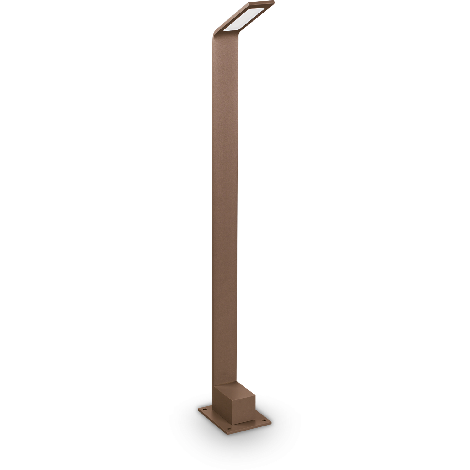 Ideal Lux Lighting Agos Bollard Light Brown A - Brown