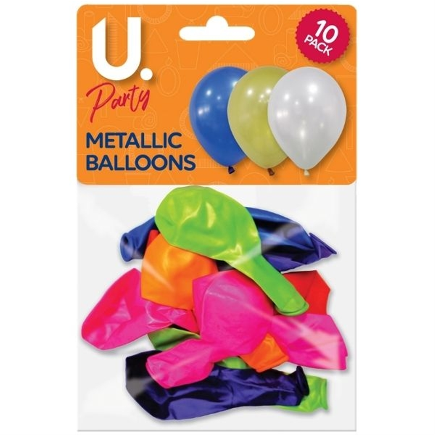 B&Q -  10 Metallic Latex Balloons Pack Shimmering Metallic Colours 10 Vibrant Balloons In Assorted Shades For Festive Decor For Parties - Image 4