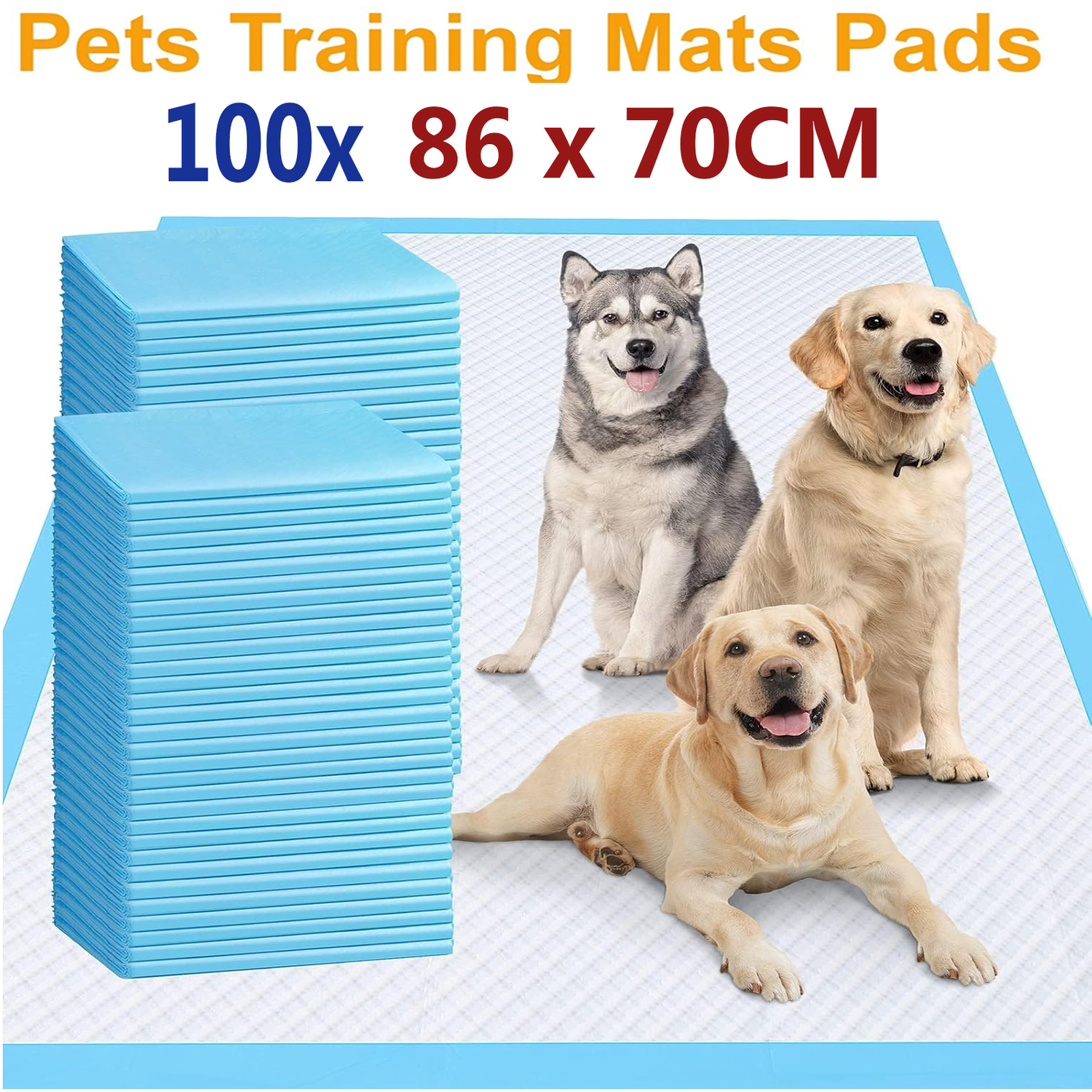 Atek 100 Pack Puppy Training Pads - Blue