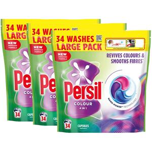Persil Colour laundry capsules 4 in 1fast-dissolving Washing pods 34 Wash, 12 Pk A