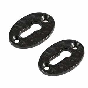 Black Antique Escutcheon Keyhole Plates
