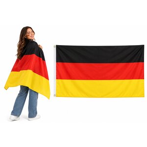 Large Germany Flag 5ft x 3ft - Black Red Gold National Flag for Football, Sports & Pride Events