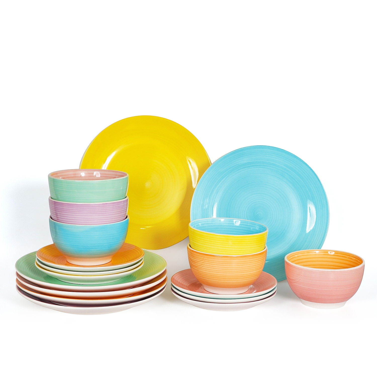 Simpa Cloud Nine Dinner Set - Multicoloured / 18