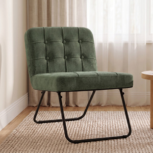 HOMCOM Foldable Accent Chair with Backrest, Wide Seat