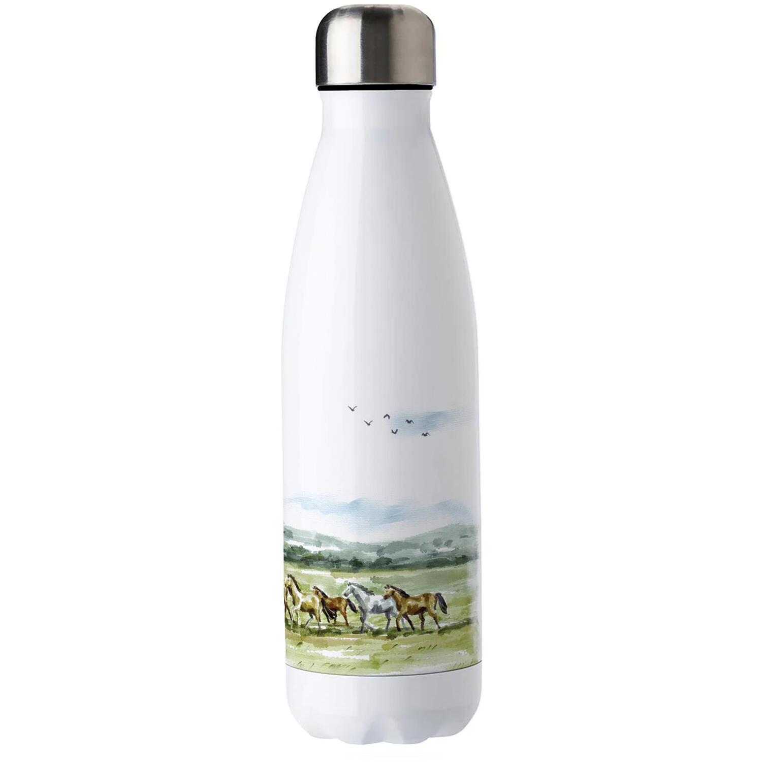 Purely Home Wild Horses Stainless Steel Water Bottle