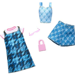 Barbie Denim Outfit Pack, 2 Outfits and 2 Accessories, HRH45