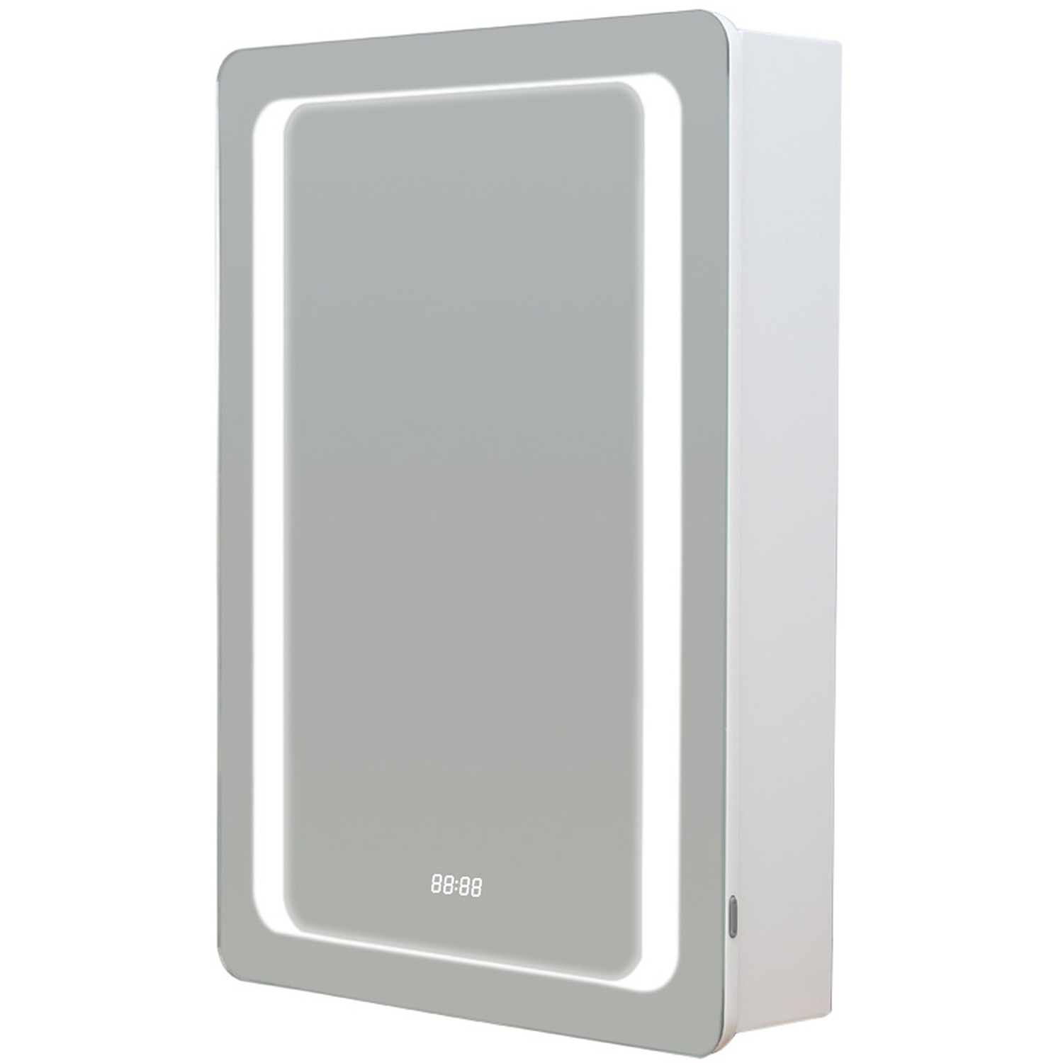 Led Bathroom Mirror Cabinet With Smart Control - Silver