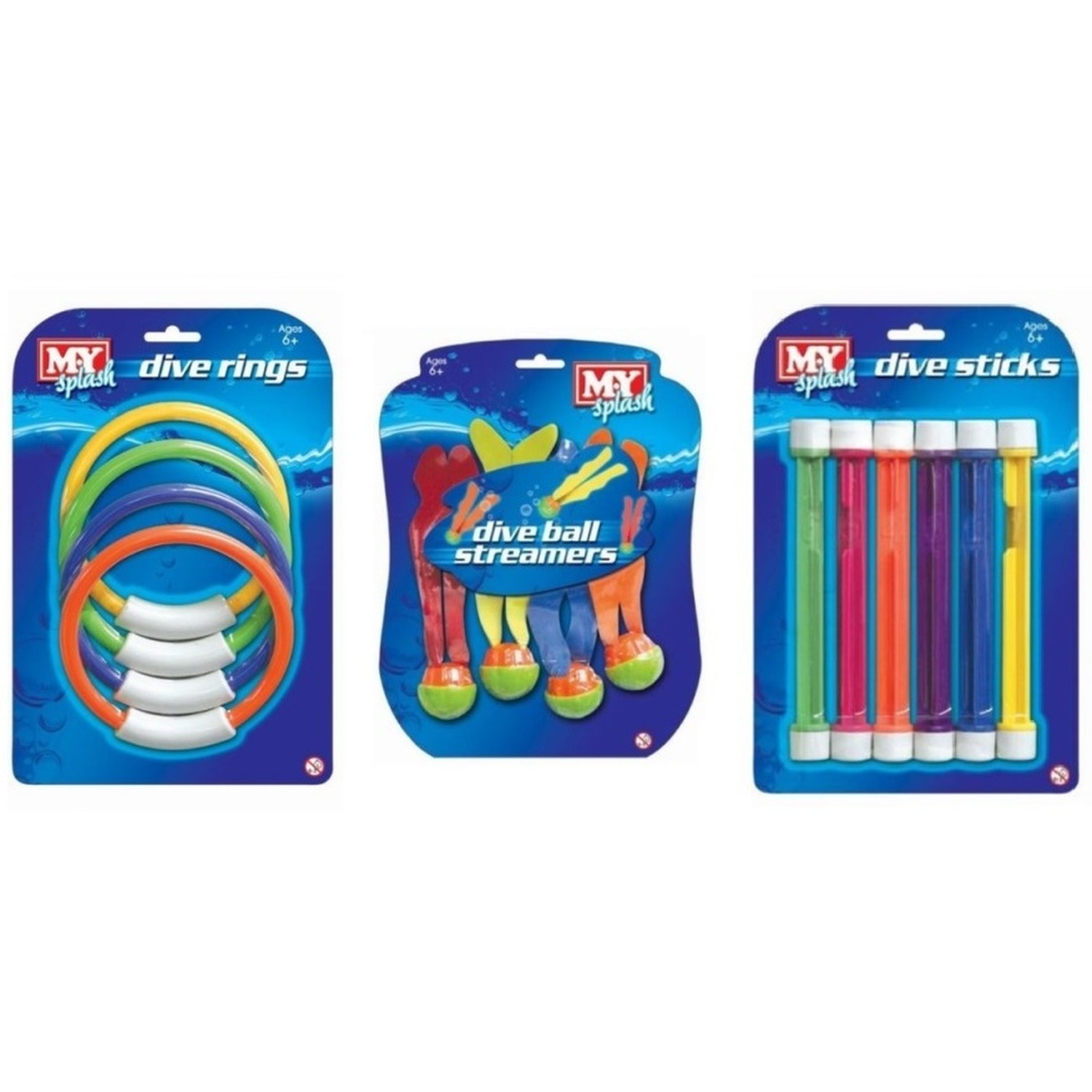 Image of Dive Set Ring Sticks Streamers - Multicoloured