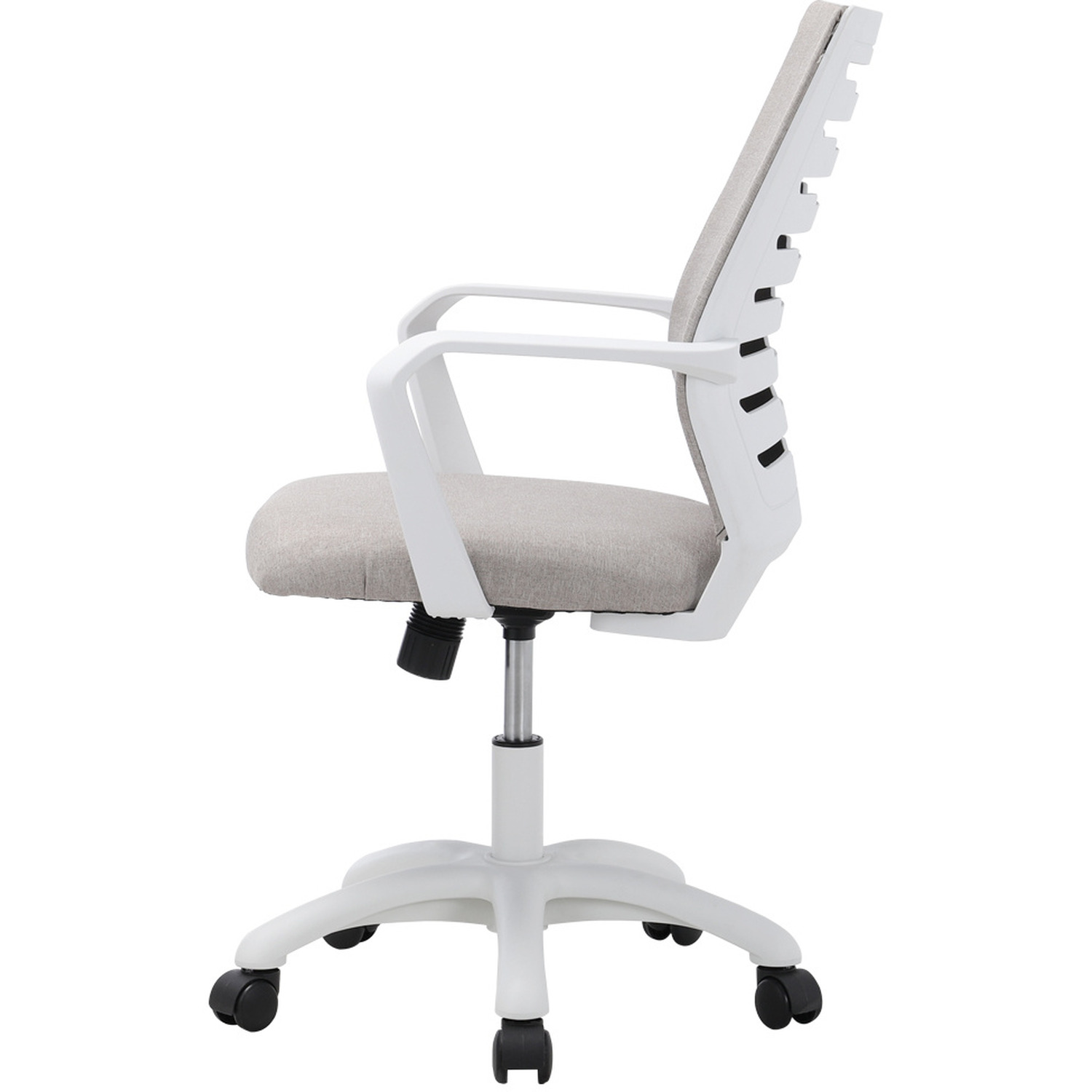 Adjustable Height Fabric Office Chair With Casters - Khaki