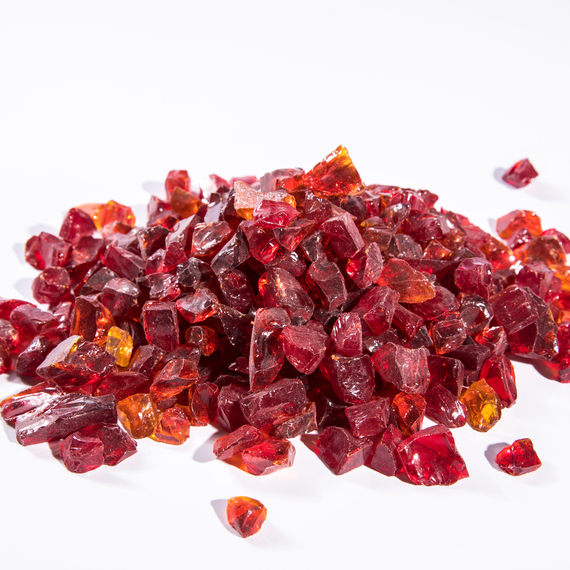 4kg Red Tempered Fire Glass Lava Rocks for Outdoor Gas Fire Pits