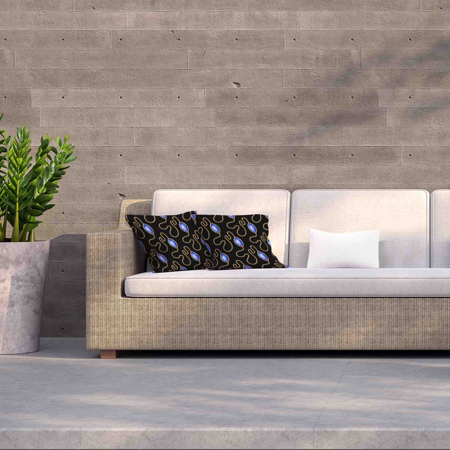 Diamond Necklaces Outdoor Cushion - Blue / 60cm
