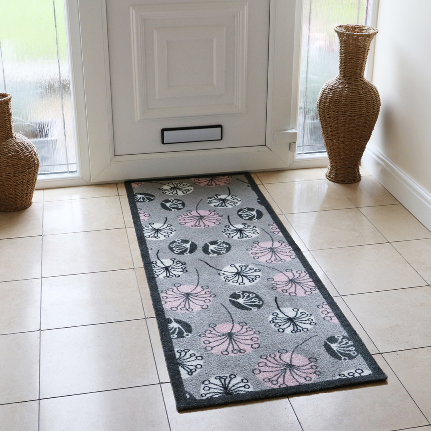 JVL Mega Zerbino 50 x 75 cm, reticolo rosa