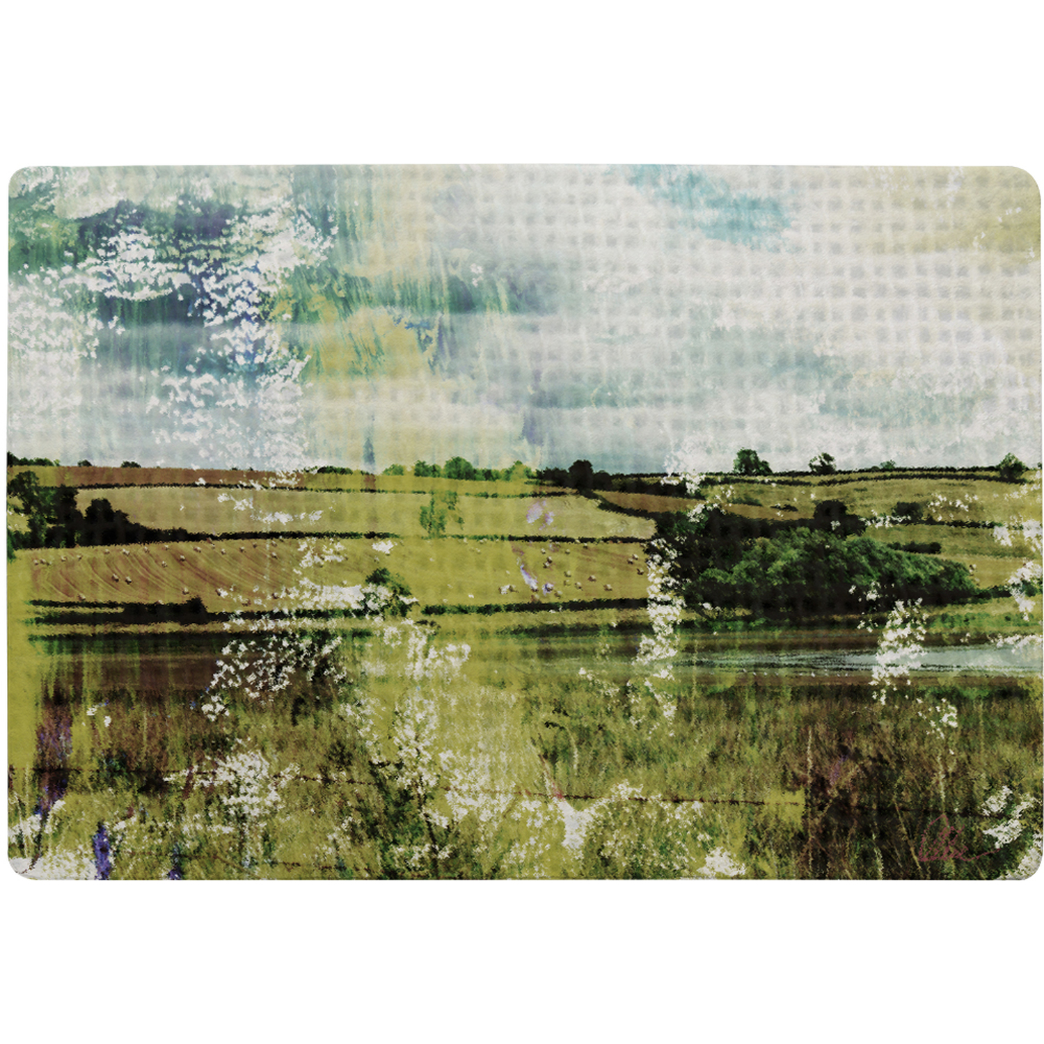 Classic Lake View Rug - Green / 150cm