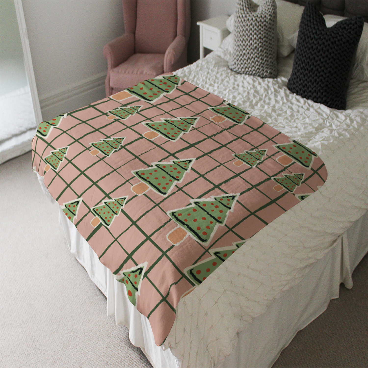 Winter Cookies Soft Blanket - Pink