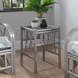 Bali Grey Cane Side Table