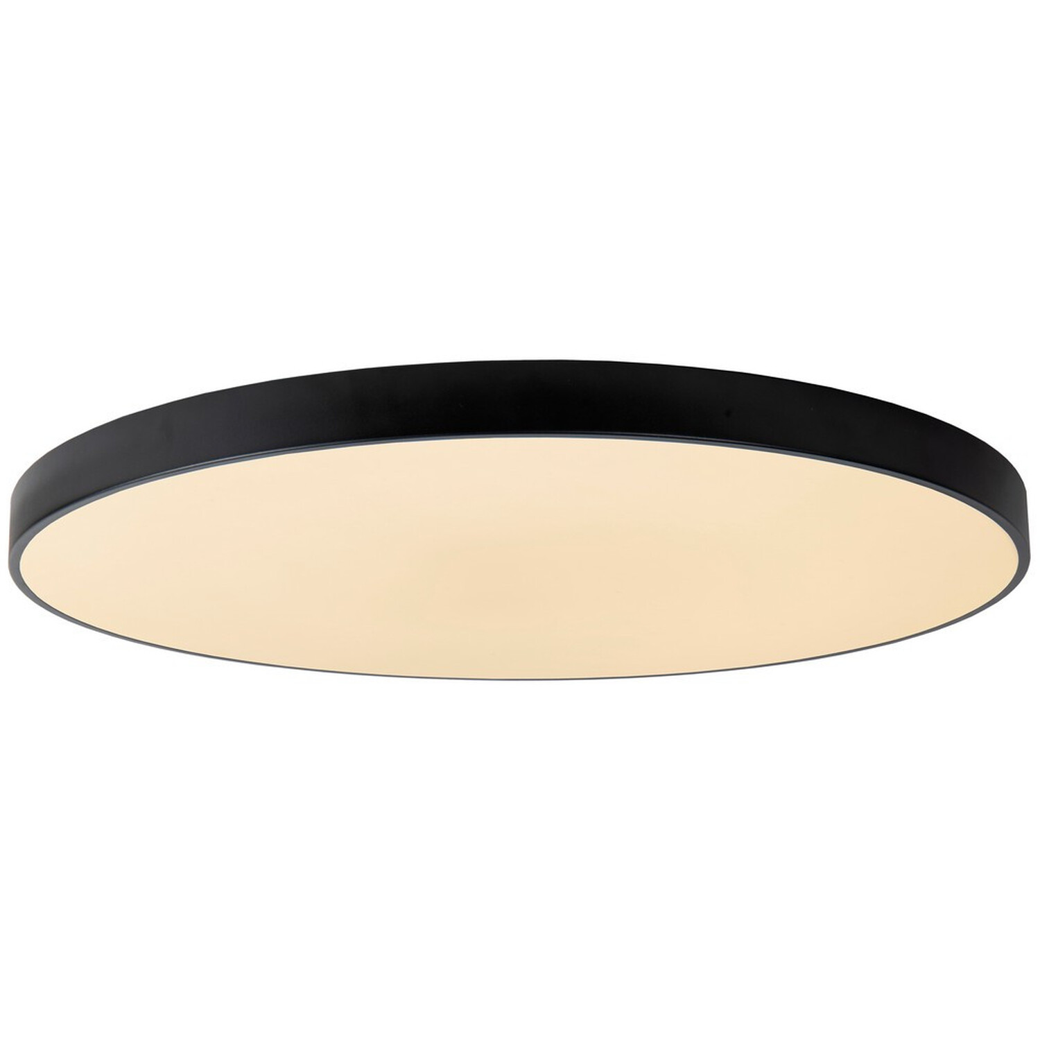 Unar 80cm Modern Flush Ceiling Light Black - Black thumbnail