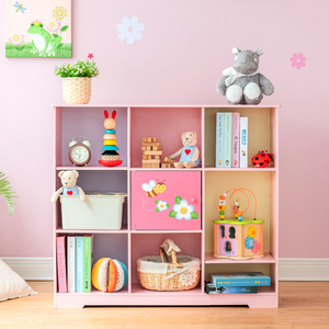 Kids Wooden Magic Garden Cube Bookcase Display Storage