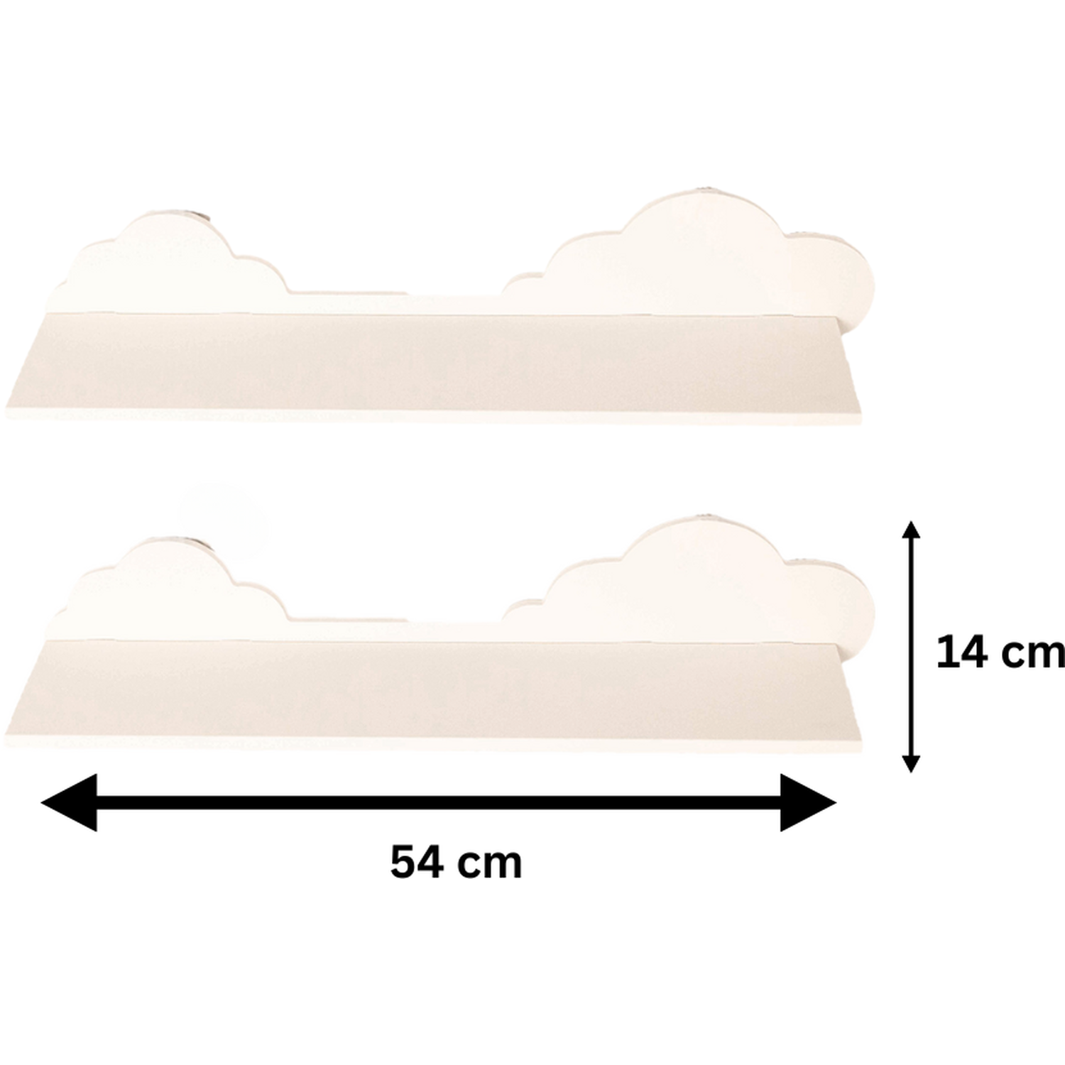Image showcasing 2 Piece Cloud Floating Shelves