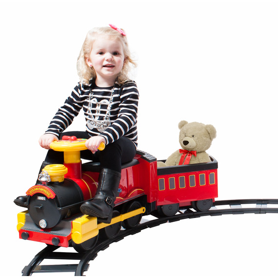 Steam Train 6 Volt with 4 x Straight and 4 x Curved Track Packs