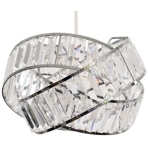 Hudson Silver Ceiling Pendant Shade Clear
