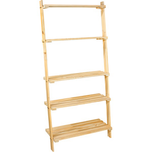 Natural Pine / 35cm / 180cm Pine Pre Sanded Slatted Shelf Unit shot 4571391