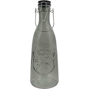 Smoked Glass Bottle with Lid