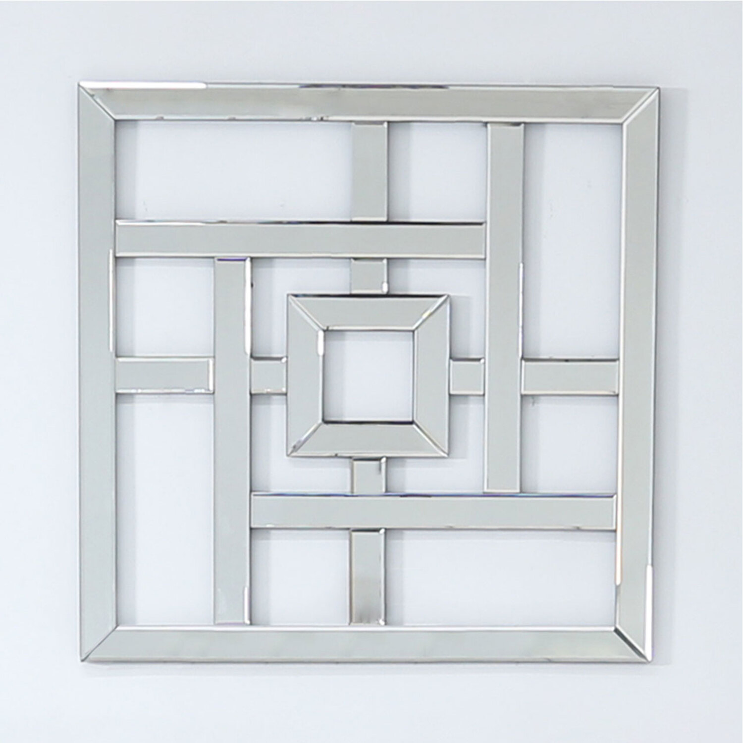 Vanity Living - Set of 6 Squared 40cm Wall Mirror for Home Decor - Silver thumbnail