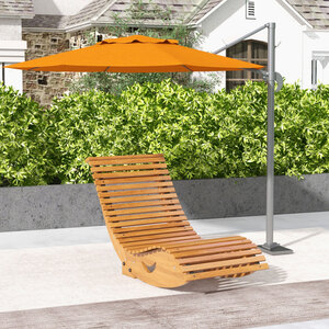 Outsunny S Shaped Outdoor Wooden Rocking Chair