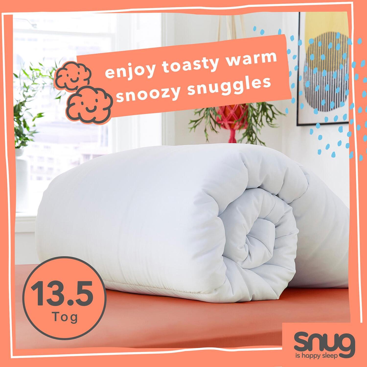 13 5 Tog Duvet Quilt - White Single