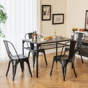 High Back Bar Stools Set of 4